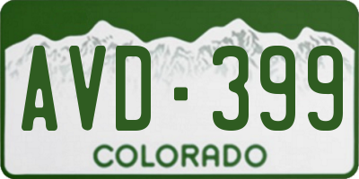 CO license plate AVD399