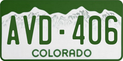 CO license plate AVD406