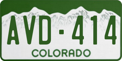 CO license plate AVD414
