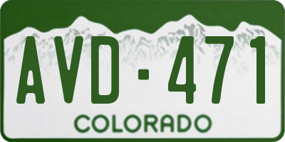 CO license plate AVD471