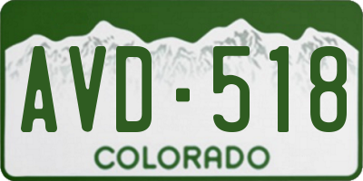 CO license plate AVD518