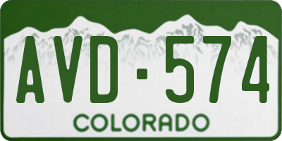 CO license plate AVD574