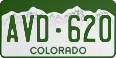CO license plate AVD620