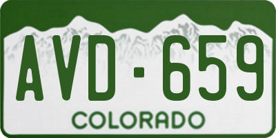 CO license plate AVD659