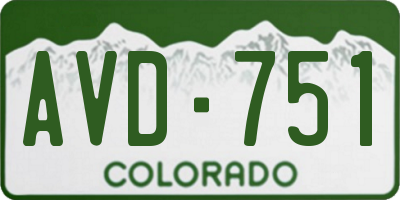 CO license plate AVD751