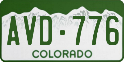 CO license plate AVD776