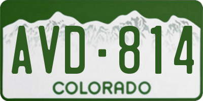 CO license plate AVD814