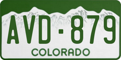 CO license plate AVD879
