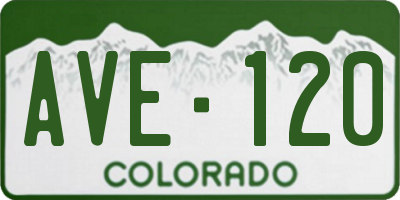 CO license plate AVE120