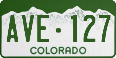 CO license plate AVE127