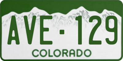 CO license plate AVE129
