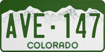 CO license plate AVE147