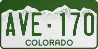 CO license plate AVE170
