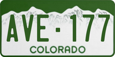 CO license plate AVE177