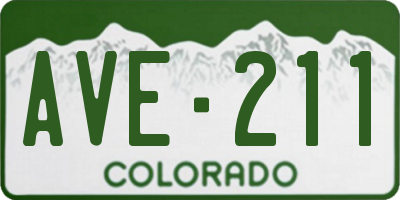 CO license plate AVE211