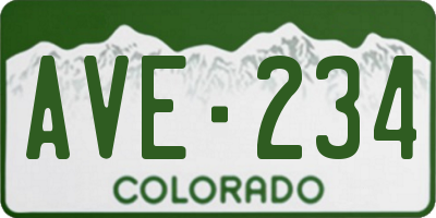 CO license plate AVE234