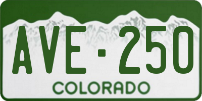 CO license plate AVE250