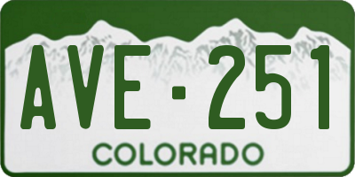 CO license plate AVE251