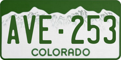 CO license plate AVE253