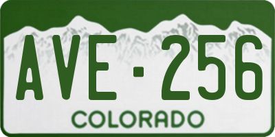 CO license plate AVE256