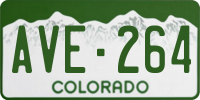 CO license plate AVE264