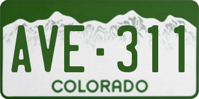 CO license plate AVE311