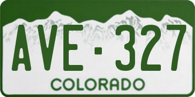 CO license plate AVE327