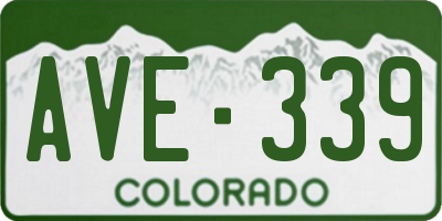 CO license plate AVE339