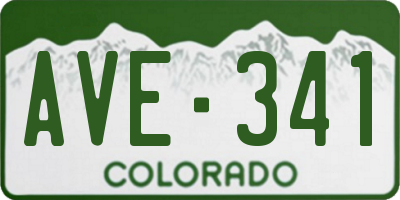 CO license plate AVE341