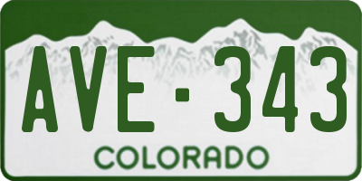 CO license plate AVE343