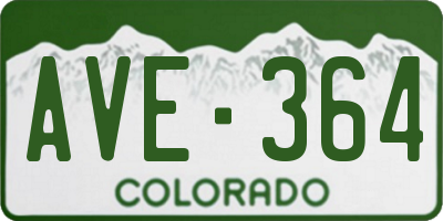 CO license plate AVE364
