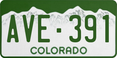 CO license plate AVE391