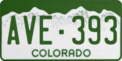 CO license plate AVE393