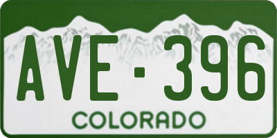 CO license plate AVE396