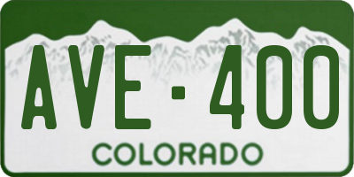 CO license plate AVE400