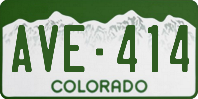 CO license plate AVE414