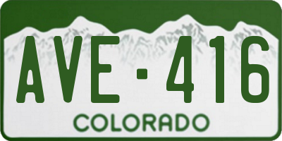 CO license plate AVE416