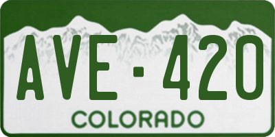 CO license plate AVE420