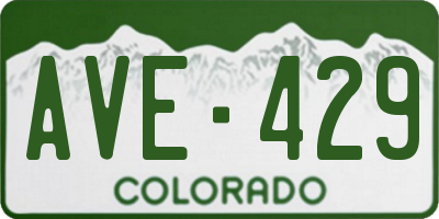 CO license plate AVE429