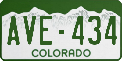 CO license plate AVE434