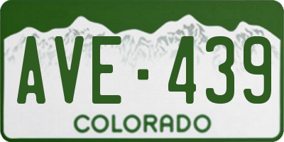 CO license plate AVE439