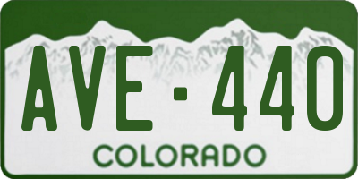 CO license plate AVE440