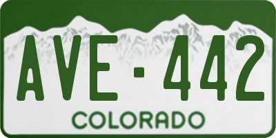 CO license plate AVE442