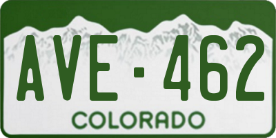CO license plate AVE462