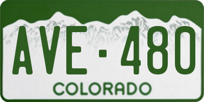 CO license plate AVE480