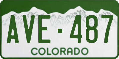 CO license plate AVE487