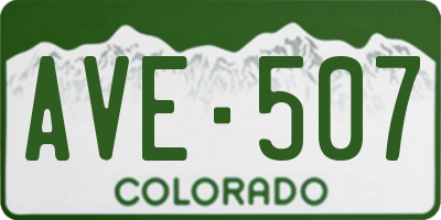 CO license plate AVE507