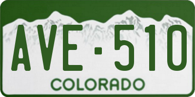 CO license plate AVE510