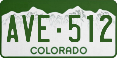 CO license plate AVE512