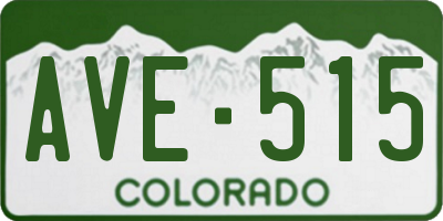 CO license plate AVE515